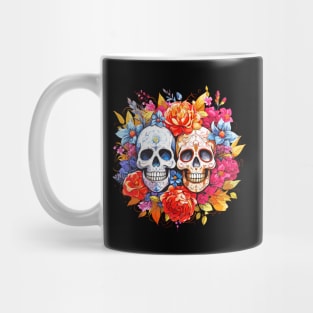 Day of the Dead Dia de Los Muertos Sugar Skull Couple Mug